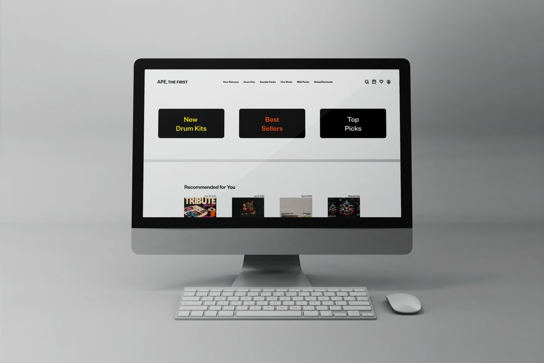 APE the first website and logo mockup