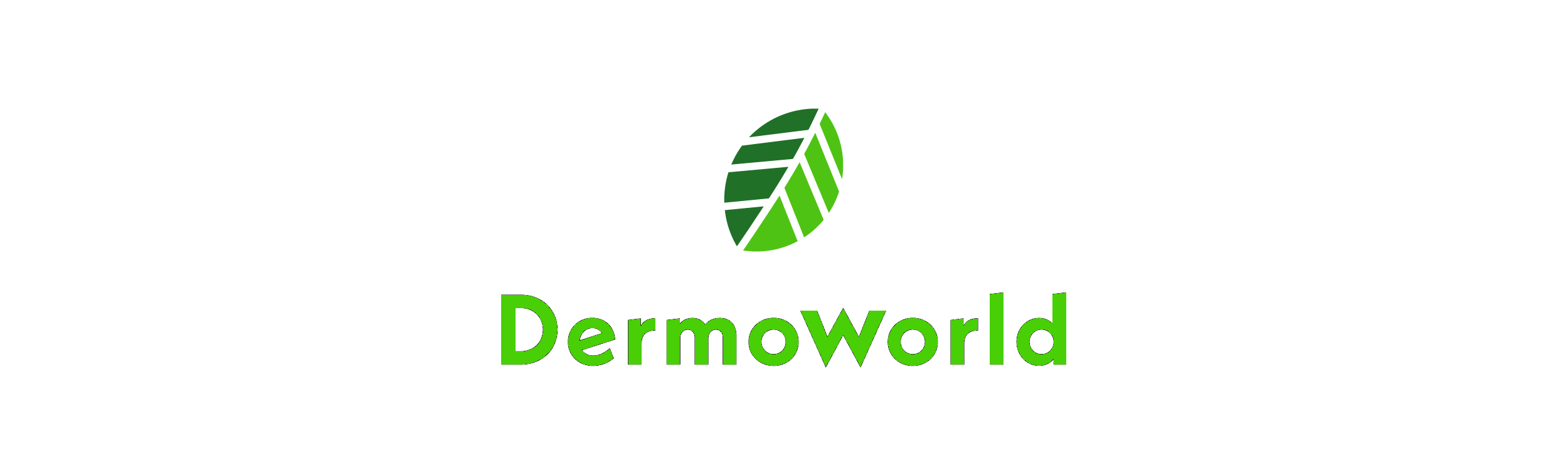 Dermoworld updated green logo version